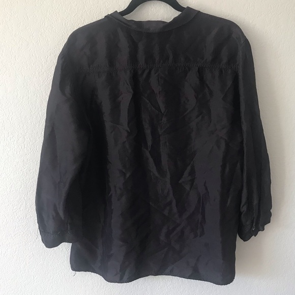 CP Shades Vintage Rayon Blouse in Plum L - Picture 2 of 4